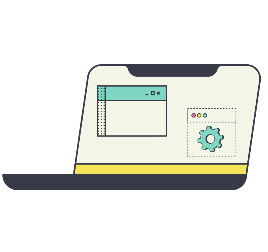 laptop with code on screen