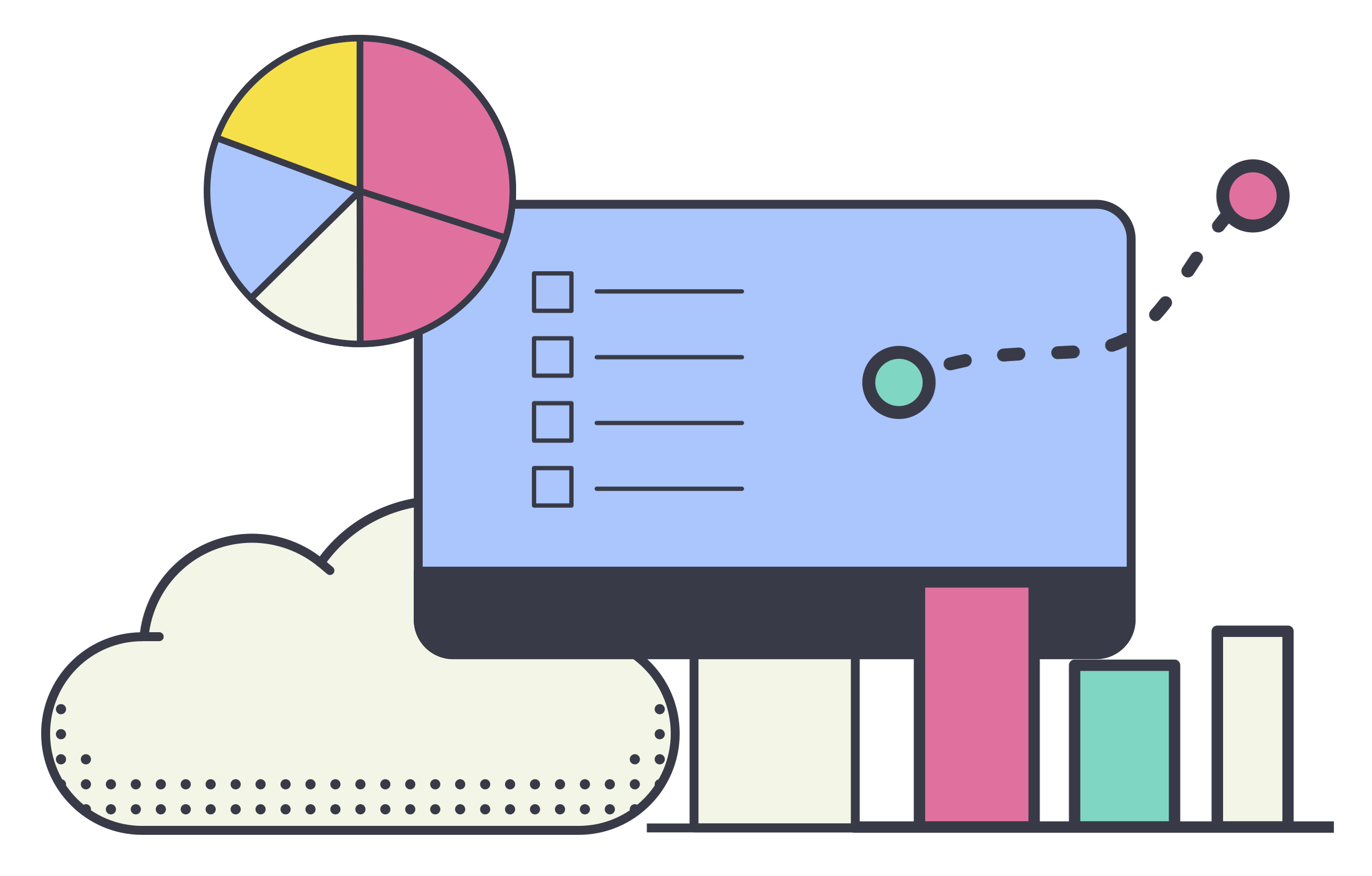 cloud computer with graphs